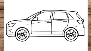 How To Draw Mitsubishi ASX 2010 Car  Easy Car Drawing step by step [upl. by Tedd]