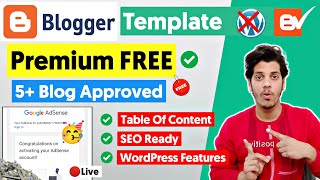 Premium Blogger Template FREE Download  Best Blogger Templates For AdSense Approval 2024 [upl. by Annat]