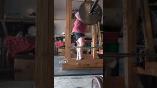 SQUATCAMBERED BAR 265x7x2 RDL 135x8x2 raw powerlifting squat [upl. by Orpha482]