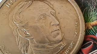 43 540 000 Dollar Presidential commemorative Coin John TylerMedal Denver ÉtatsUnis 1 Dollar 2009 [upl. by Adnalra]