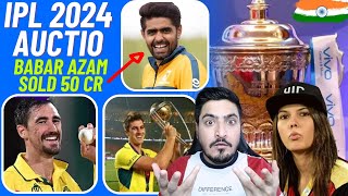 Most Expensive Player in IPL 2024 Auction Starc Pat Cummins  Babar Azam Sold in 50 CR [upl. by Ramilahs]