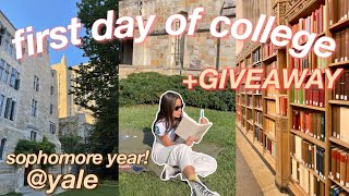 FIRST DAY OF COLLEGE 2022  YALE UNIVERSITY SOPHOMORE YEAR  GIVEAWAY [upl. by Nebuer398]