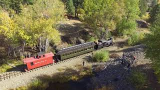 Sumpter Valley Railway part 2 drone [upl. by Ajam468]