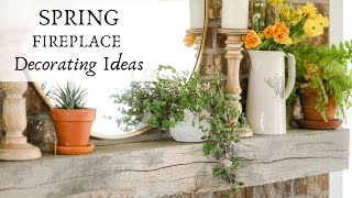 Spring Fireplace Decorating Ideas  HOW TO STYLE A MANTEL  Spring Decorating Tutorial [upl. by Eitnom]