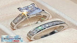 Cubic Zirconia Diamond Engagement Wed Ring Designer Jewelry Sterling Silver Filled Iced Review [upl. by Nosreve]