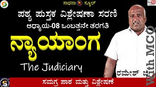 ನ್ಯಾಯಾಂಗ  ರಾಜ್ಯಶಾಸ್ತ್ರಆಧ್ಯಾಯ08ಒಂಬತ್ತನೇ ತರಗತಿರಮೇಶ್ ಜಿಸಾಧನಾ ಸ್ಕೂಲ್ [upl. by Yekcaj]