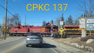 CPKC 137 in Campbellville • February 24 2024 [upl. by Uyr]