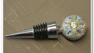 DIY Crystal Wine Bottle Stopper How To [upl. by Ameehsat420]