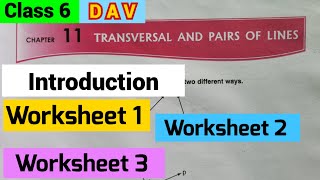 DAV Class 6 Maths chapter 11 Worksheet 1 2 amp 3 all Questions [upl. by Sherri717]