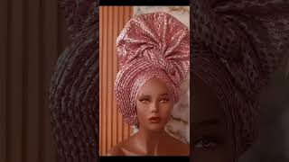 Fan twisted damask Gele Now available in colors To make an order send us a WhatsApp 08057005065 [upl. by Leno]