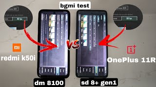 OnePlus 11R vs Redmi k50i 90fps BGMI Test heating and battery test  shocking result 😢 [upl. by Novehs]