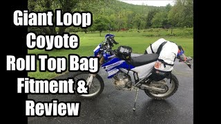 Giant Loop Coyote Roll Top Bag Fitment amp Review on WR250R [upl. by Aiyekal872]