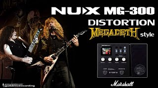 NUX MG300 Marshall  MEGADETH style [upl. by Esiouqrut573]