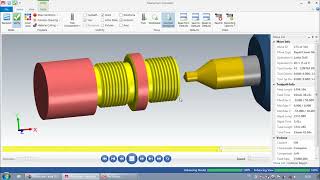 Mastercam 2017 lathe Whitworth thread BSP P  F 1814 G 92 Code OD Groove turning [upl. by Tahp819]