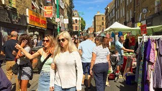 Walking Londons BRICK LANE MARKET [upl. by Kcirdneked]