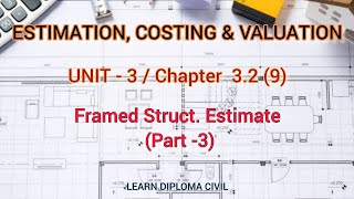 EstnCost amp Valuation Tamil 32 Detailed Estimate Framed structComm hall  3 Diploma CIVIL [upl. by Elson]