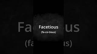 facetious english ielts englishspeaking [upl. by Naicul]