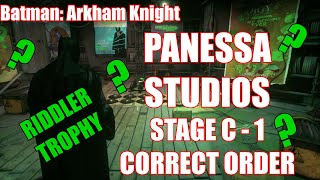 RIDDLER TROPHY  Batman Arkham Knight  Panessa Studios C 1  Correct Generator Order  HOW TO [upl. by Aiasi]