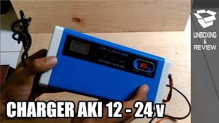 Charger Aki Mobil Motor 1224V 10A Portable  Unboxing amp Review [upl. by Damaris931]