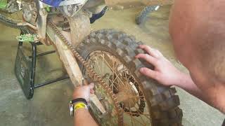 Tightening The Chain  Kawasaki KX450f [upl. by Joab]