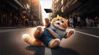 Phone dropped cute aicat cat funny [upl. by Athenian]