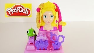 PlayDoh Disney Princess Rapunzel Hair Designs Unboxing [upl. by Ahsemaj124]