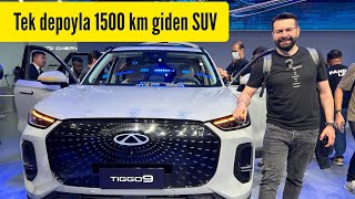 Chery Tiggo 9 PHEV Türkiyeye geliyor Elektrikli benzinli motorla menzil 1500 kmye yakın chery [upl. by Ramalahs128]