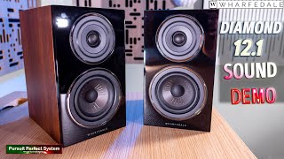 quotRidiculously Goodquot Wharfedale Diamond 121 HiFi Speakers Sound Demo REVIEW [upl. by Aihcropal310]