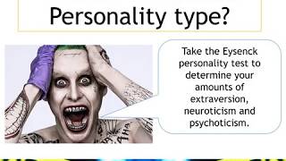 Eysencks Criminal Personality Theory Explanations of Offending Behaviour [upl. by Plantagenet54]