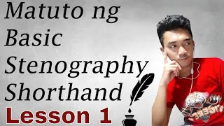 Learn How to Write Stenography or Basic Shorthand  Lesson 1 [upl. by Nauwaj]