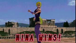 Tekken 2  Nina Williams Win Poses [upl. by Gonagle663]