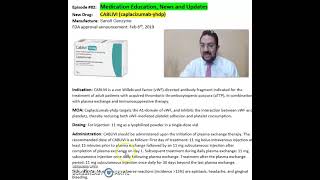 CABLIVI caplacizumabyhdp  acquired thrombotic thrombocytopenic purpura aTTP [upl. by Christalle]