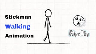 How to animated Walking Stickman in FlipaClip  super EASY [upl. by Eylrac]