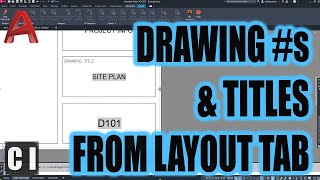 Easy AutoCAD Script To Auto Number amp Name Drawings Use Layout fields to Save Time [upl. by Ahsikram]