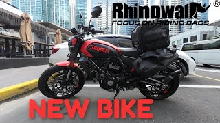 DUCATI Scrambler FULL THROTTLE ft Rhinowalk Bags Review  Captain JC Rage [upl. by Bachman]