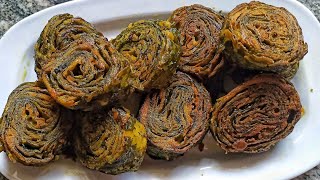 अरबी के पत्तों के पकोड़े कैसे बनाते हैं  Arbi ke Patod  Aloo Vadi Recipe  Patra Banane ki Recipe [upl. by Eneluqcaj]