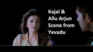 Kajal amp Allu Arjun Scene From Yevadu  Ram Charan allu Arjun Sruthi Hasan etc [upl. by Lirva]