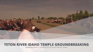 Teton River Idaho Temple Groundbreaking Ceremony [upl. by Mailiw]