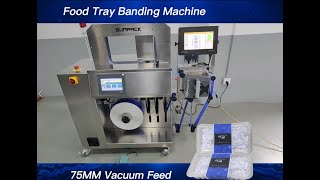 Sunpack WK06 75PRSS Vacuum feed banding machine Air feeding banding machine 50mic 75mm OPP film [upl. by Lemire]