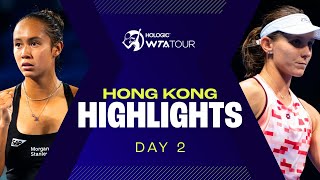 Fernandez Begins Title Defense Gracheva amp Shnaider on court in Hong Kong  WTA Tennis Highlights [upl. by Bergquist414]