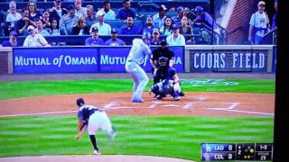 Rockies Fan Ejected For Interference Dodgers  Rockies August 4 2016 [upl. by Gunnar]