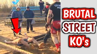 BRUTAL STREET KNOCKOUTS  STREETBEEFS [upl. by Toolis]