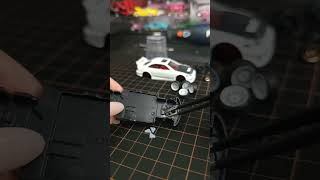 Wheel swap amp custom heart shaped muffler 🤍 custom hotwheels automobile diecast hotwheelscustom [upl. by Vevina681]