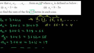 Proving Arithmetic Sequence from Nth term of a Sequence and Finding the Sum [upl. by Nhtanhoj]