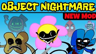 Friday Night Funkin New VS Object Nightmare V1  BFDI Mod Object Show Not Pibby Mod [upl. by Pattani]