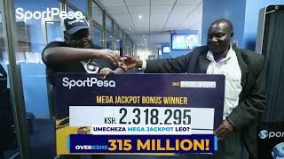 Meet Nyakundi Kshs 2318295 SportPesa Mega Jackpot BONUS Winner [upl. by Narib]