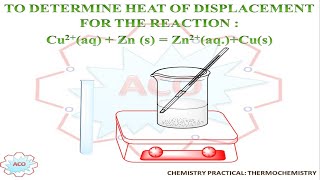 TO DETERMINE HEAT OF DISPLACEMENT FOR THE REACTION  Cu2aq  Zn s  Zn2aqCus [upl. by Rehpotirhc]