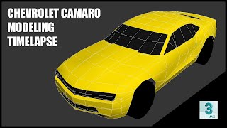 3Ds Max  Low Poly Car Modelling  Chevrolet Camaro  Timelapse [upl. by Lizette]