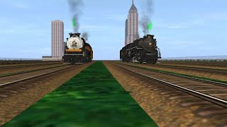 Trainz Racing NKP 740 vs chessie steam special 2101 trainzsimulator railroad [upl. by Murdocca973]