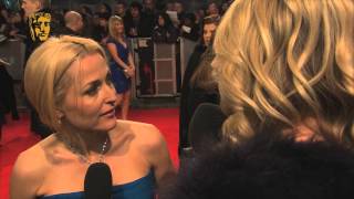 Gillian Anderson  BAFTA Film Awards Red Carpet 2014 [upl. by Naugan]